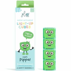4 cubes lumineux Pippa vert - Glo Pals