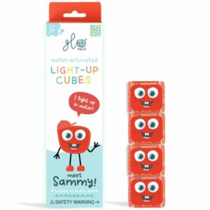 4 cubes lumineux Sammy rouge - Glo Pals