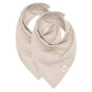 Lot de deux bavoirs bandana - Waves Nougat