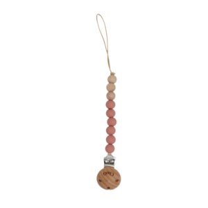 Attache tétine - Vieux rose