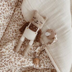 Doudou chaton - Salopette ecru