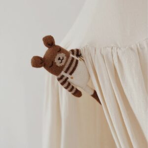 Doudou ourson - Salopette ecru