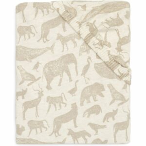 Drap housse en jersey - Animals Nougat (60 x 120 cm)