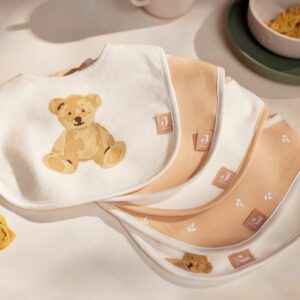 Lot de 5 bavoirs imperméables - Teddy Bear