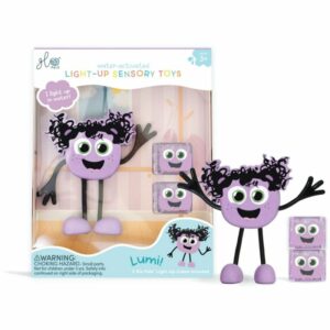Personnage Lila violet avec 2 cubes lumineux - Glo Pals