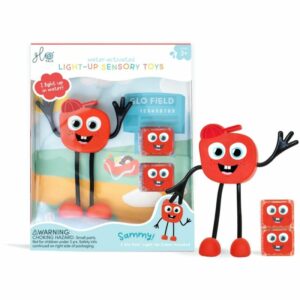 Personnage Sammy rouge avec 2 cubes lumineux - Glo Pals