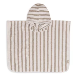 Poncho de Bain Stripe Éponge - Olive Green