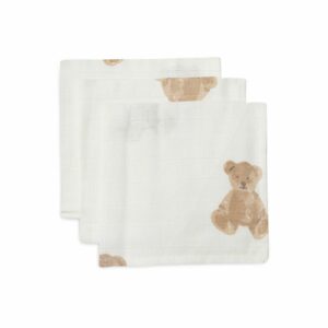 Lot de 3 langes gaze de coton - Teddy Bear