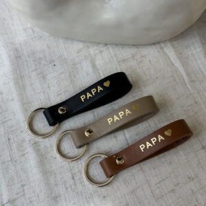 Porte clé cuir - Papa